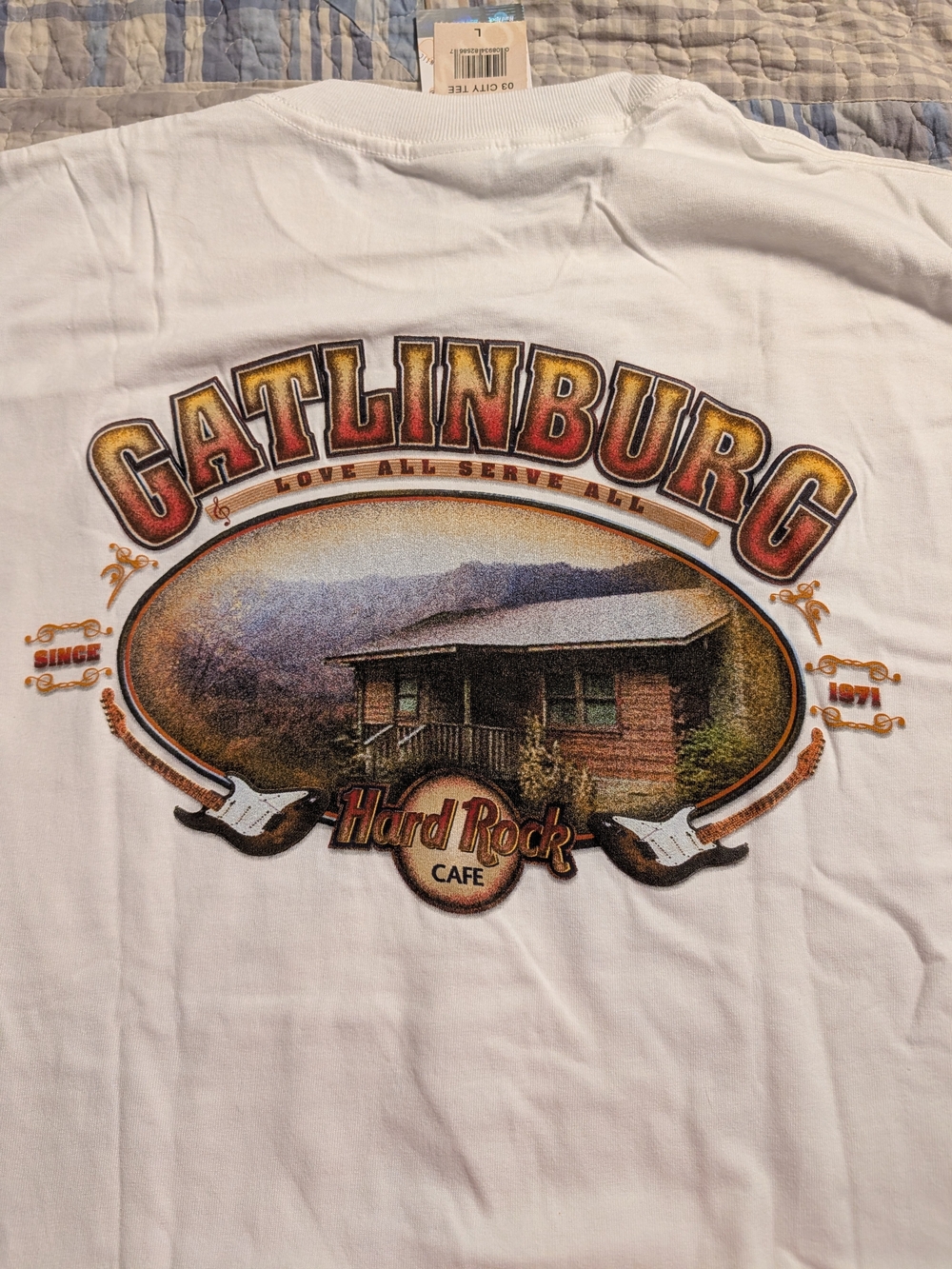 Hard Rock Cafe Gatlinburg White Graphic T-Shirt